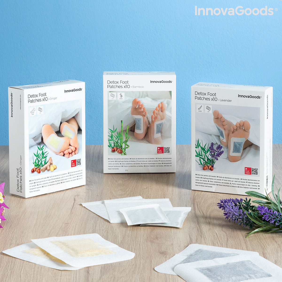 Detox Foot Patches Lavender InnovaGoods 10Units