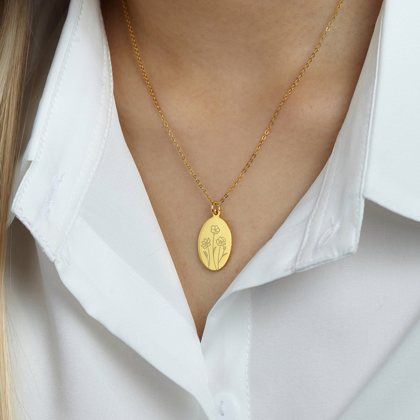 Birth Month Flower Necklace, Mom Necklace, Birth Flower Jewelry