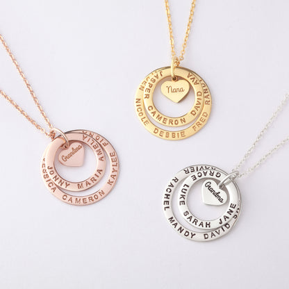 Grandma Jewelry, Grandmother Necklace with Names, Custom Grandma Gift