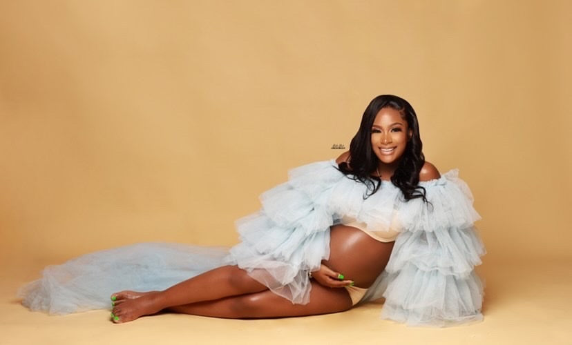 Preona Dress - Open Front Maternity Tulle Gown