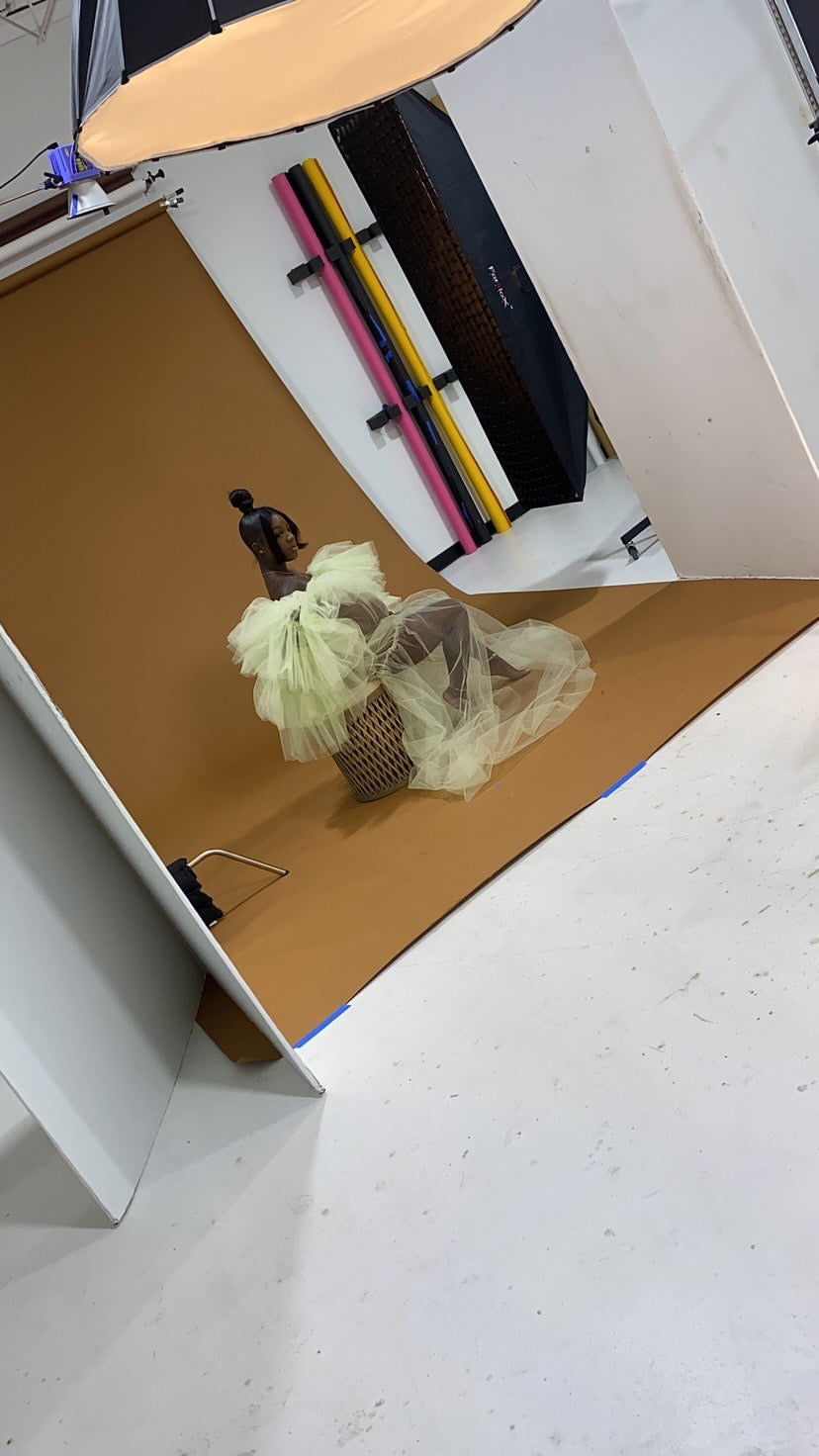 Preona Dress - Open Front Maternity Tulle Gown